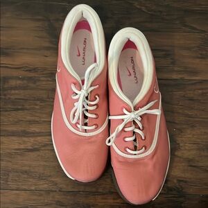 Nike Pink Canvas Sneakers with White Accents